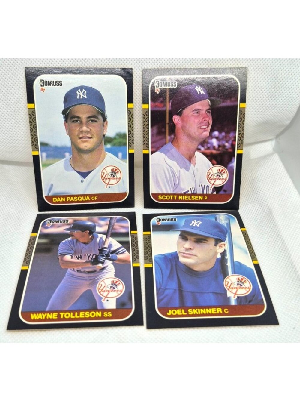 1987 Donruss New York Yankees Baseball Cards | Pasqua, Nielsen, Tolleson, Skinne